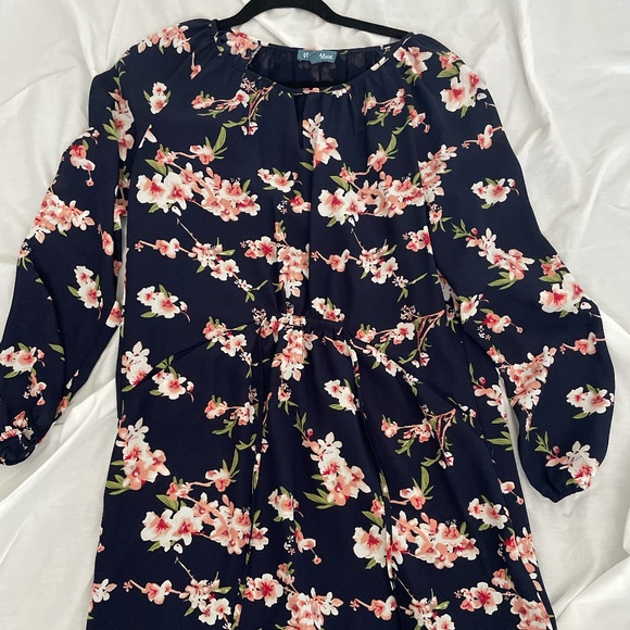 Floral Long Sleeve Dress - Picture 1 of 3